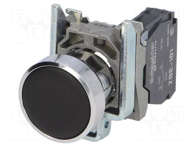 Switch: push-button; 22mm; Stabl.pos: 1; NO; black; none; 3A/240VAC SCHNEIDER ELECTRIC XB4BA21