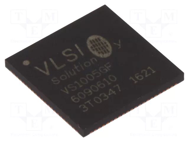 IC: audio processor; JTAG,LCD 8pin,PWM,SDIO,SPI x2,UART,USB VLSI VS1005G-F-Q