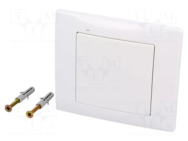 Wireless transmiter key with switch; 3VDC; IP20; EXTA FREE; 250m ZAMEL RNK-02/W