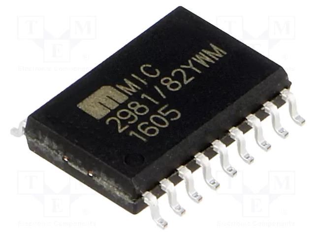IC: driver; darlington,transistor array; SOP18-W; 500mA; 5÷50V MICROCHIP TECHNOLOGY MIC2981/82YWM