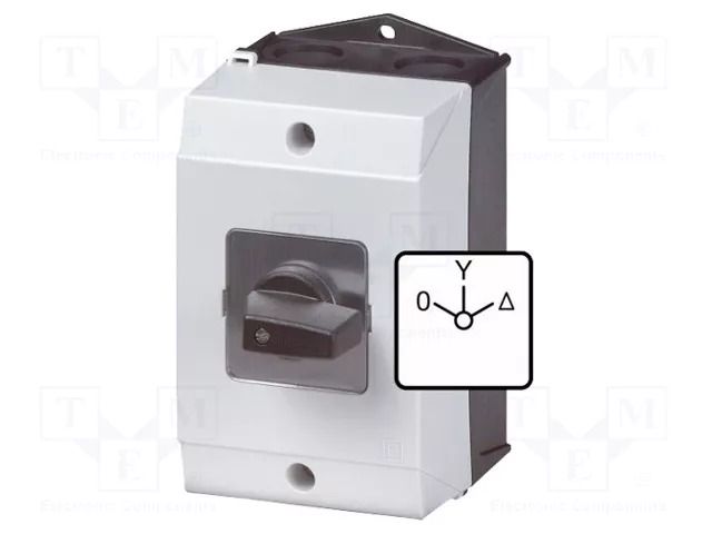 Switch: star-delta cam switch; Stabl.pos: 3; 63A; 0-Y-Δ; Poles: 3 EATON ELECTRIC T5B-4-8410/I4