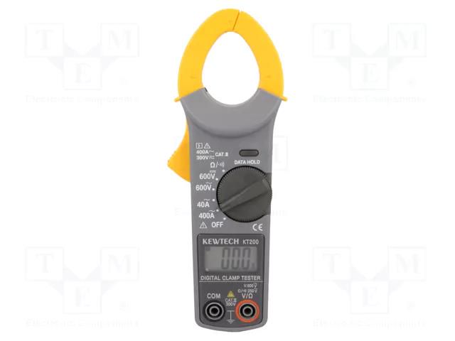 Meter: multifunction; digital,pincers type; LCD; 3,75 digit; 13mm KYORITSU KT200