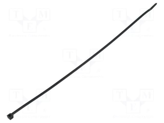 Cable tie; L: 390mm; W: 4.7mm; black; polyamide; 355N; Ømax: 110mm HELLERMANNTYTON T80L-UVBK