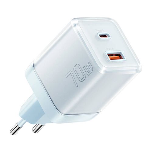 Wall charger Yueqi 70W GaN USB-C + USB-A (blue), Essager EZCT70-YQB03-Z