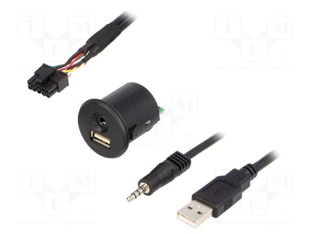 USB/AUX adapter; Fiat; Jack 3,5mm 4pin socket,USB A socket PER.PIC. USB.FIAT.02