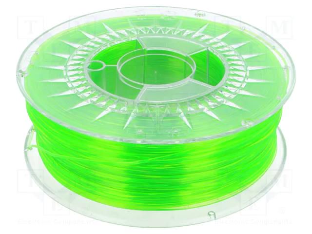 Filament: PET-G; Ø: 1.75mm; transparent,green (light); 220÷250°C DEVIL DESIGN DEV-PETG-1.75-BGT