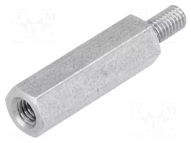 Screwed spacer sleeve; 18mm; Int.thread: M3; Ext.thread: M3 DREMEC TFM-M3X18/DR244