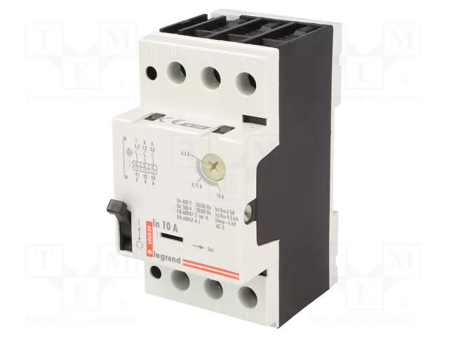 Motor breaker; 230÷690VAC; for DIN rail mounting; IP30; -5÷40°C LEGRAND 606809