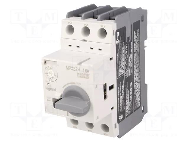 Motor breaker; 0.37/0.55kW; 230÷690VAC; for DIN rail mounting LEGRAND 417325