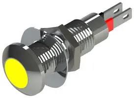 LED PANEL INDICATOR, YEL, 8.1MM, 2.1VDC 524-521-04