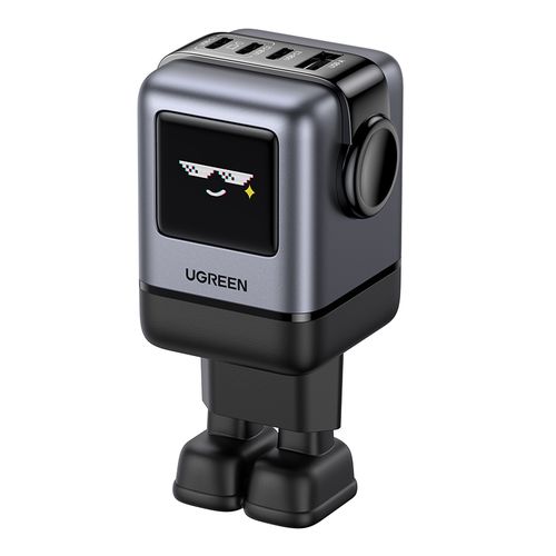 Настенное быстрое зарядное устройство Uno GaN 100W USB-A + 3xUSB-C QC4.0+ PD3.0, серый UGREEN/45515B 6941876249787