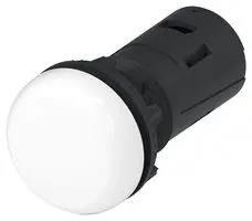 LED PANEL INDICATOR, WHT, 22.5MM, 240VAC ILE22240WS