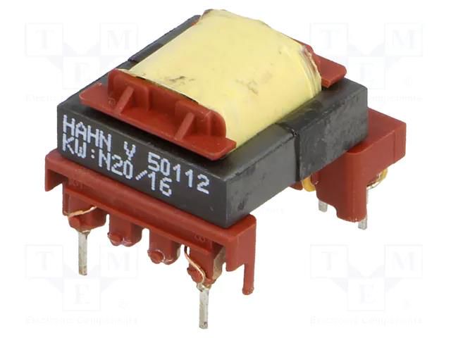 Transformer: impulse; 12V; 12V; power supply; 21.5x18x13.8mm; 7W HAHN V50112