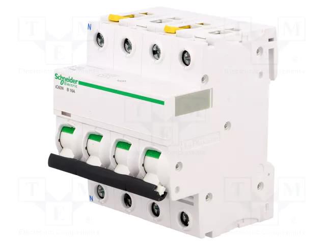 Circuit breaker; 400VAC; Inom: 16A; Poles: 3+N; Charact: B; 6kA; IP20 SCHNEIDER ELECTRIC A9F03716