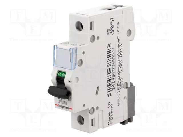 Circuit breaker; 230VAC; Inom: 10A; Poles: 1; Charact: C; 6kA; IP20 LEGRAND 403432