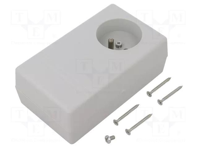 Enclosure: for power supplies; X: 71mm; Y: 120mm; Z: 45mm; grey KRADEX Z-31J