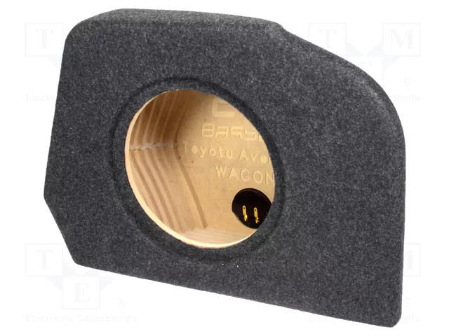 Car loudspeaker enclosure; MDF; black melange; 250mm; Toyota; 15l BASSER OBGL.TOYOTA.01R