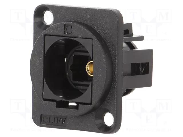 Connector: fiber optic; coupler; Toslink socket,both sides; FT CLIFF CP30217