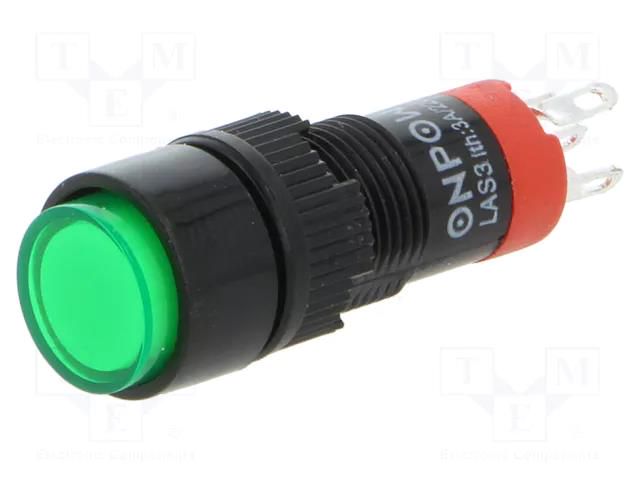 Switch: push-button; Pos: 2; SPDT; 0.5A/250VAC; 1A/24VDC; ON-ON ONPOW V10Y-11Z-6G