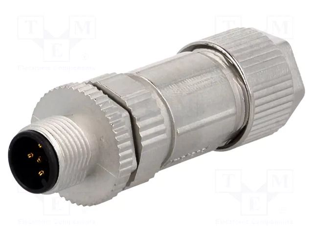 Connector: M12; plug; PIN: 5; male; 250V; straight; IP67,IP68; 4A AMPHENOL LTW MSAS-05BMMB-SL7001