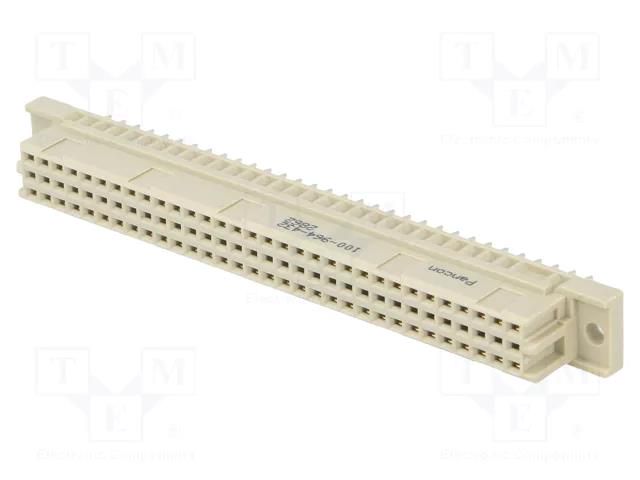 Connector: DIN 41612; socket; female; PIN: 64; HI-CON; straight; 3A PANCON 100-964-432