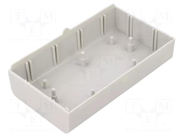 Enclosure: enclosure base; X: 70mm; Y: 123mm; Z: 25.5mm; ABS; grey COMBIPLAST OABS123X25-S