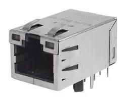 RJ45 CONN, R/A JACK, 1PORT, 8P8C, TH P01-0005-01