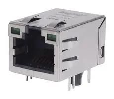 RJ45 CONN, R/A JACK, 1PORT, 8P8C, TH P01-1CB0-01