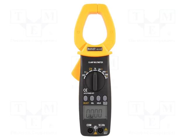 Meter: multifunction; digital,pincers type; LCD; Øcable: 47mm AXIOMET AX-351