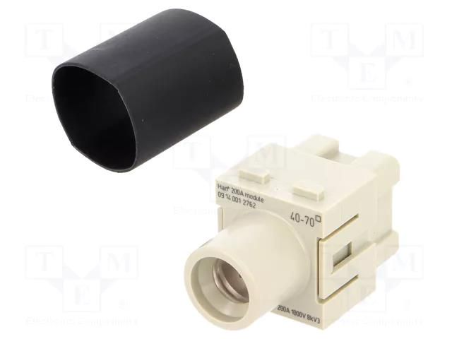 Connector: HDC; module; female; Han-Modular®; PIN: 1; 200A; 1000V HARTING 09140012762