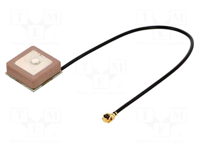 Antenna; GPS; 0dBi; RHCP; for building in; 50Ω; 13x13x6.2mm; 3.3VDC SR PASSIVES GPS-ANT055