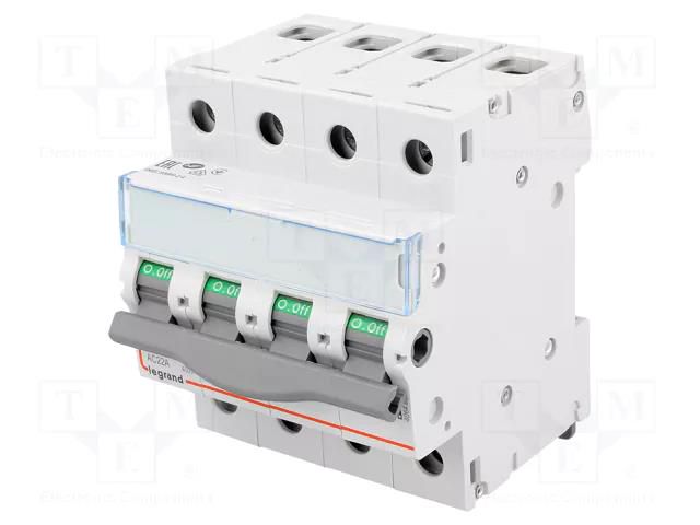 Switch-disconnector; Poles: 4; for DIN rail mounting; 100A; IP20 LEGRAND 406489