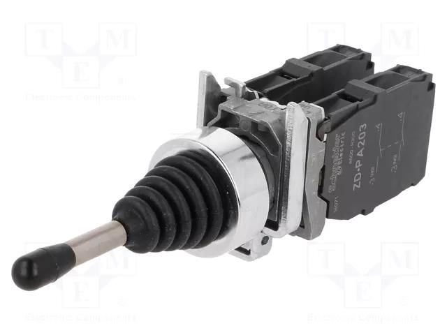 Switch: joystick; 22mm; Stabl.pos: 1; NO x4; black; none; 3A/240VAC SCHNEIDER ELECTRIC XD4PA24