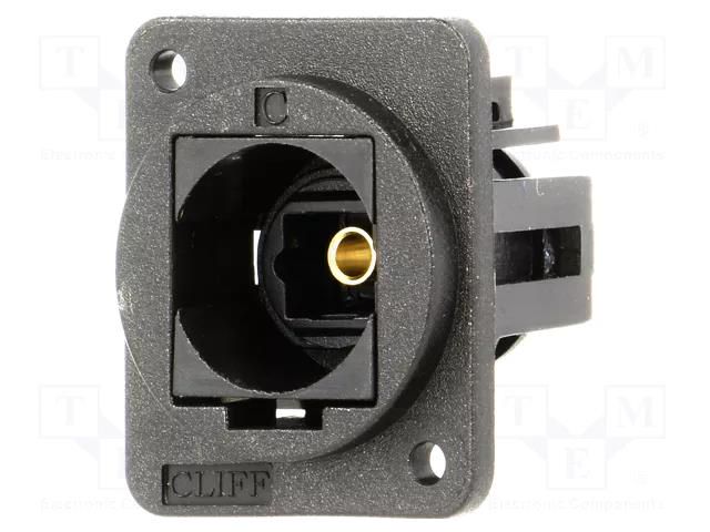 Connector: fiber optic; coupler; Toslink socket,both sides; FT CLIFF CP30217X