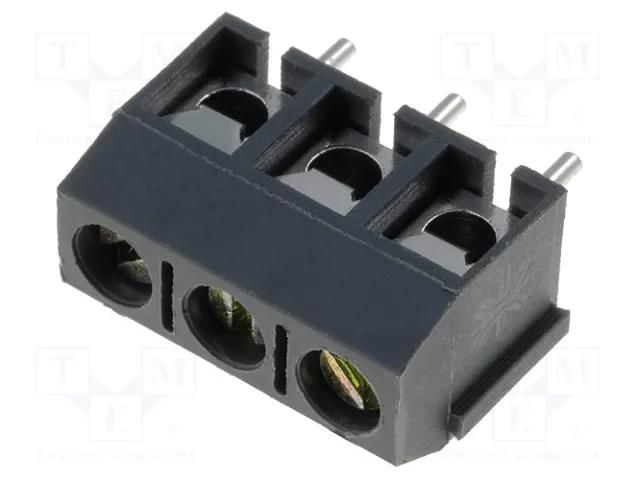 Connector: PCB terminal block; terminal; 16A; 300V; angled 90° NINIGI TB-5.0-P-3P-GY