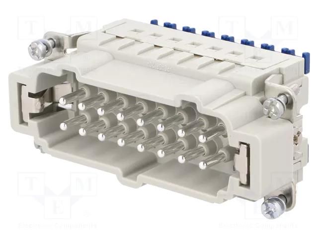 Connector: HDC; contact insert; male; 16A; 500V; Han® ES Press HARTING 09330162648