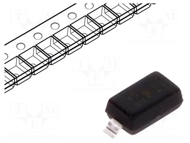 Diode: switching; SMD; 100V; 0.3A; 4ns; SOD123; Ufmax: 1.25V; Ifsm: 2A DIODES INCORPORATED 1N4148W-7-F