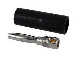 BANANA PLUG, 16A, SCREW, BLACK 557-0100...