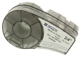 LABELING TAPE, 0.75INX21FT, WHITE/GREEN M21-750-595-GN.