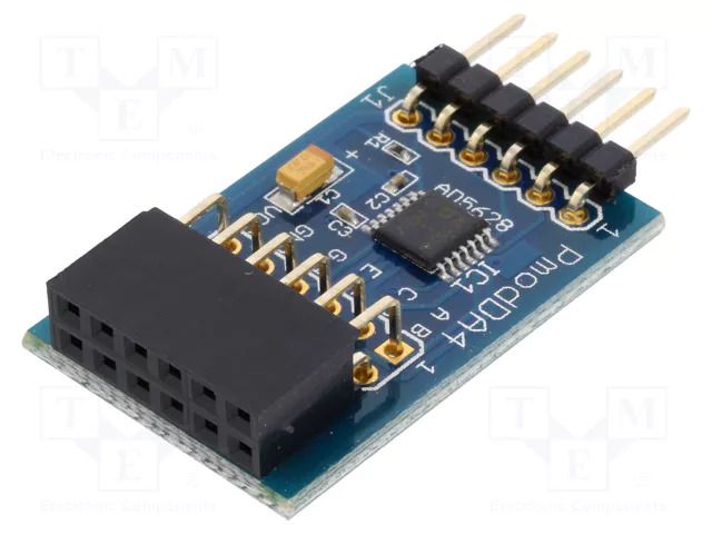 Pmod module; prototype board; Comp: AD5628; D/A converter; 12bit DIGILENT 410-245P