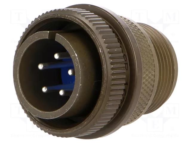 Connector: circular; plug; for cable; PIN: 5; male; soldering; 97 AMPHENOL 97-3106A-16S-8P