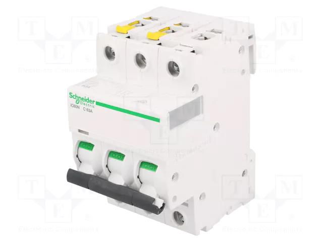 Circuit breaker; 400VAC; Inom: 63A; Poles: 3; Charact: C; 6kA; IP20 SCHNEIDER ELECTRIC A9F04363