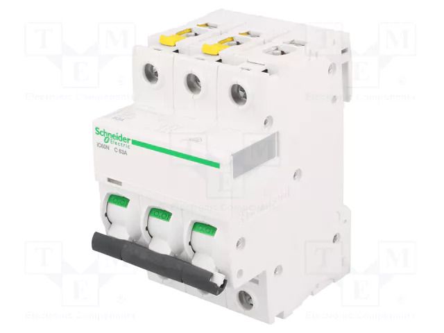 Circuit breaker; 400VAC; Inom: 63A; Poles: 3; Charact: C; 6kA; IP20 SCHNEIDER ELECTRIC A9F04363