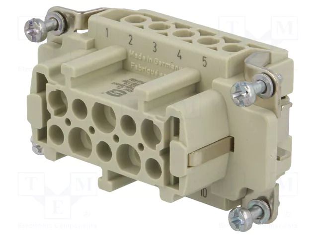 Connector: HDC; contact insert; female; 16A; 90V; Han® Ex; PIN: 10 HARTING 09360102701