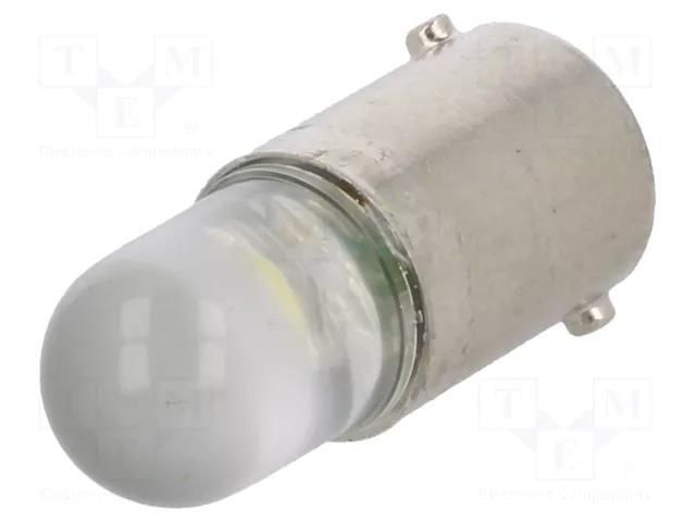 LED lamp; white; BA9S; 12VDC; 12VAC POLAM-ELTA LW-BA9S-12AC/DC