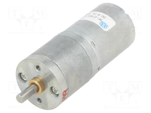 Motor: DC; with gearbox; LP; 6VDC; 2.4A; Shaft: D spring; 11rpm POLOLU POLOLU-1591