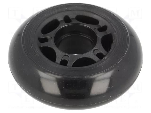 Wheel; black; Shaft: smooth; push-in; Ø: 70mm; Plating: polyurethane POLOLU POLOLU-3272