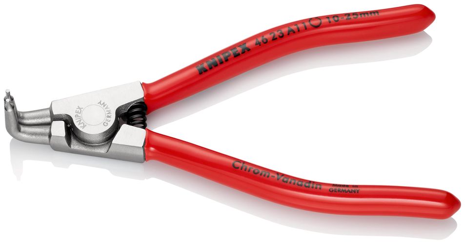 KNIPEX 46 23 A11 Circlip Pliers for external circlips on shafts plastic coated chrome-plated 125 mm 46 23 A11 4003773043027