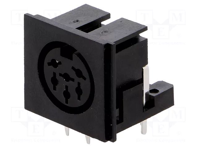 Connector: DIN; socket; female; PIN: 6; 240°; angled 90°; on PCBs LUMBERG 0105-06