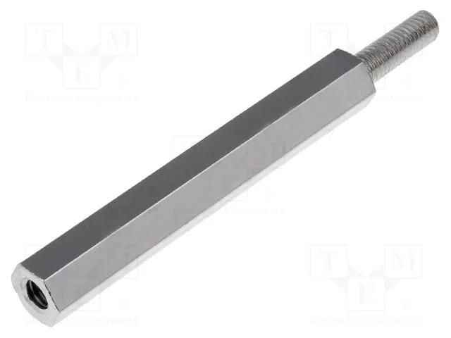 Screwed spacer sleeve; 35mm; Int.thread: M3; Ext.thread: M3; brass ESSENTRA TDYSFM-M3/35